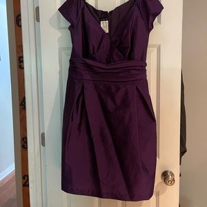 Grape formal Short Bridesmaid Dress